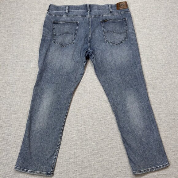 Lee Performance Mens Blue Denim Jeans Extreme Motion Straight Tapered Leg 40X30 - Picture 2 of 11